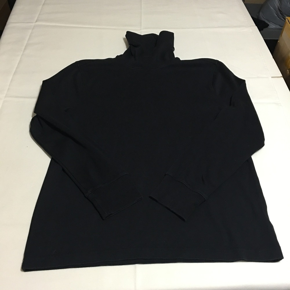 Brooks Brothers Turtleneck Top Men Medium Black Long Sleeve Supima Cotton